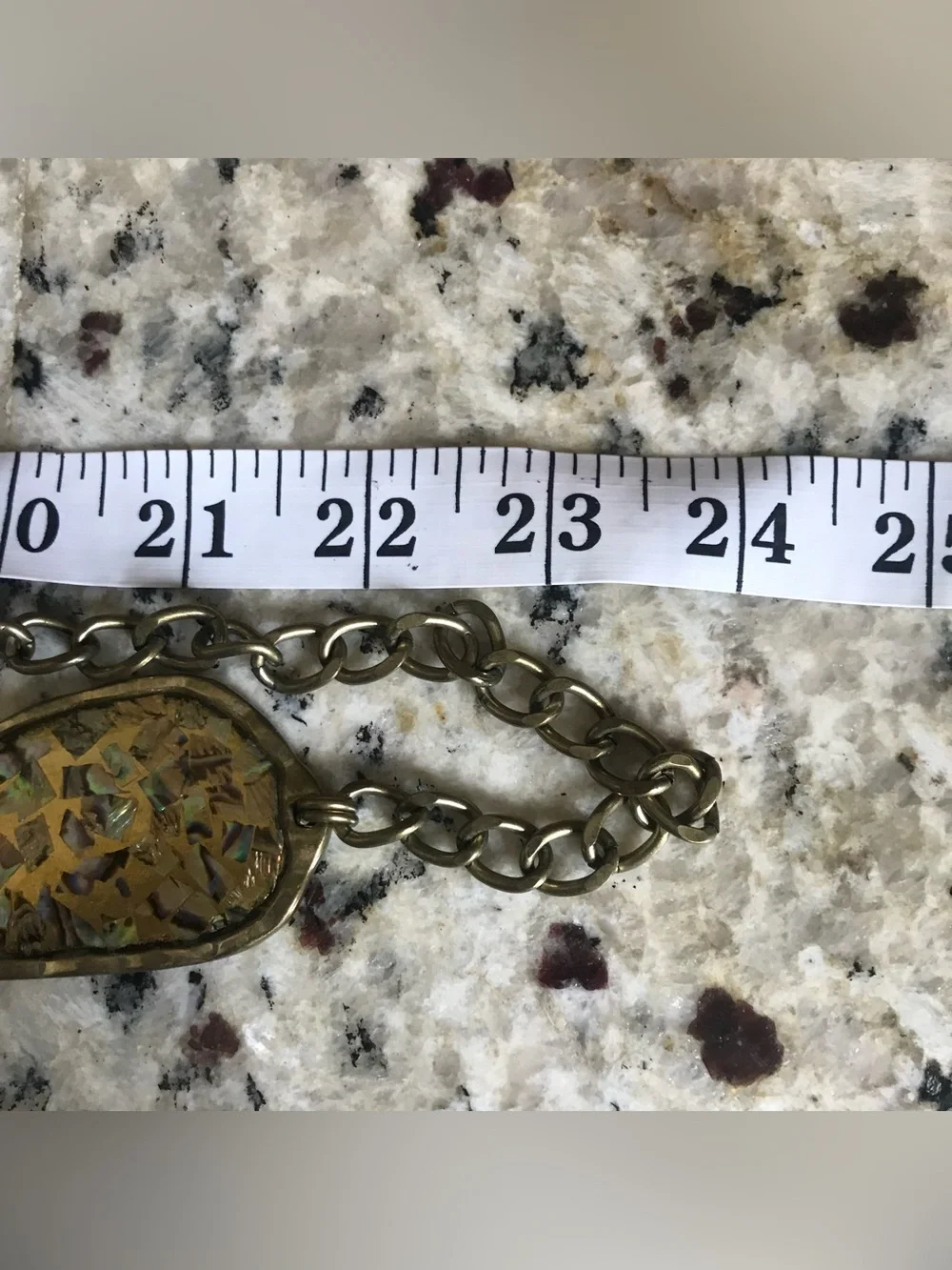 Chicos Iridescent Metal Boho Hippie Peasant Chain Belt Burnished Gold Chico’s